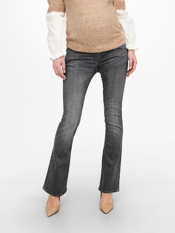 Only Maternity Flared Jeans in Grey: front