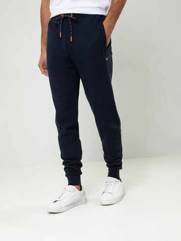 Threadbare Tapered Hose 'Trifoliate' in Blau: Vorderseite