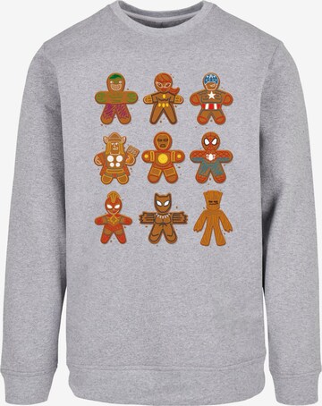 ABSOLUTE CULT Sweatshirt 'Marvel Universe - Christmas Gingerbread Avengers' in Grijs: voorkant