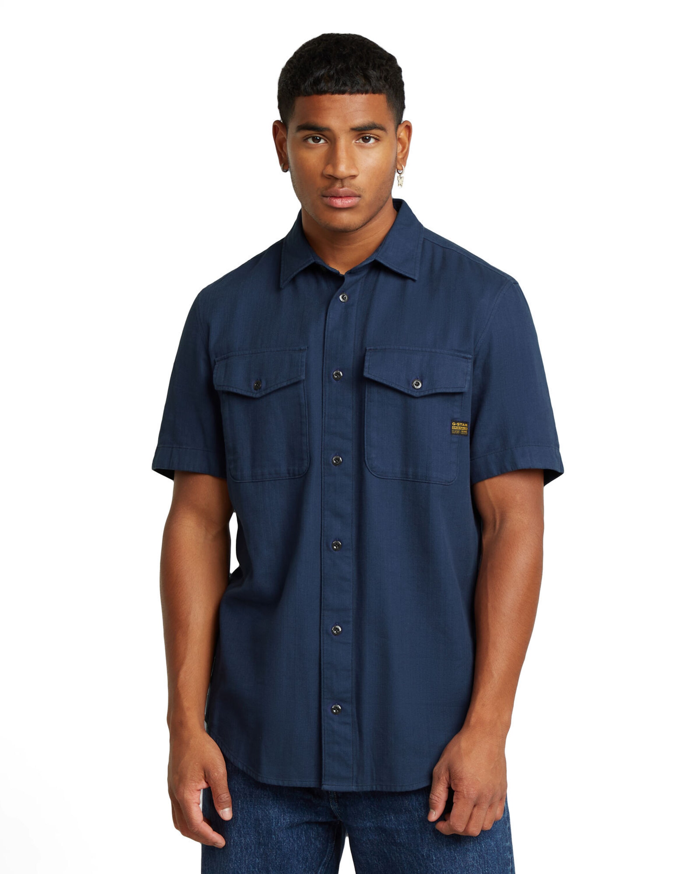 G-STAR Slim fit Overhemd in Blauw: voorkant