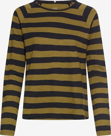 CAMEL ACTIVE Gestreiftes Langarmshirt mit Raglanärmeln in Gelb: Vorderseite