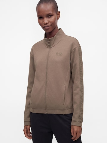 Giacca di felpa di EA7 Emporio Armani in marrone