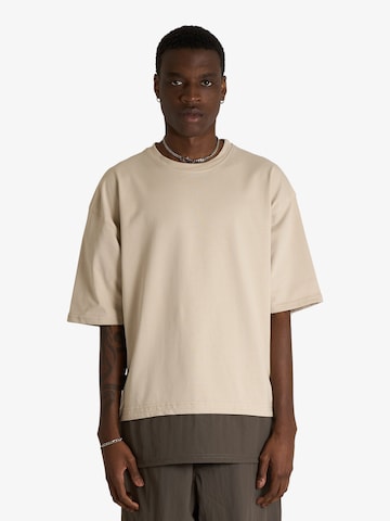 DARK LABEL - Camisa em bege: frente