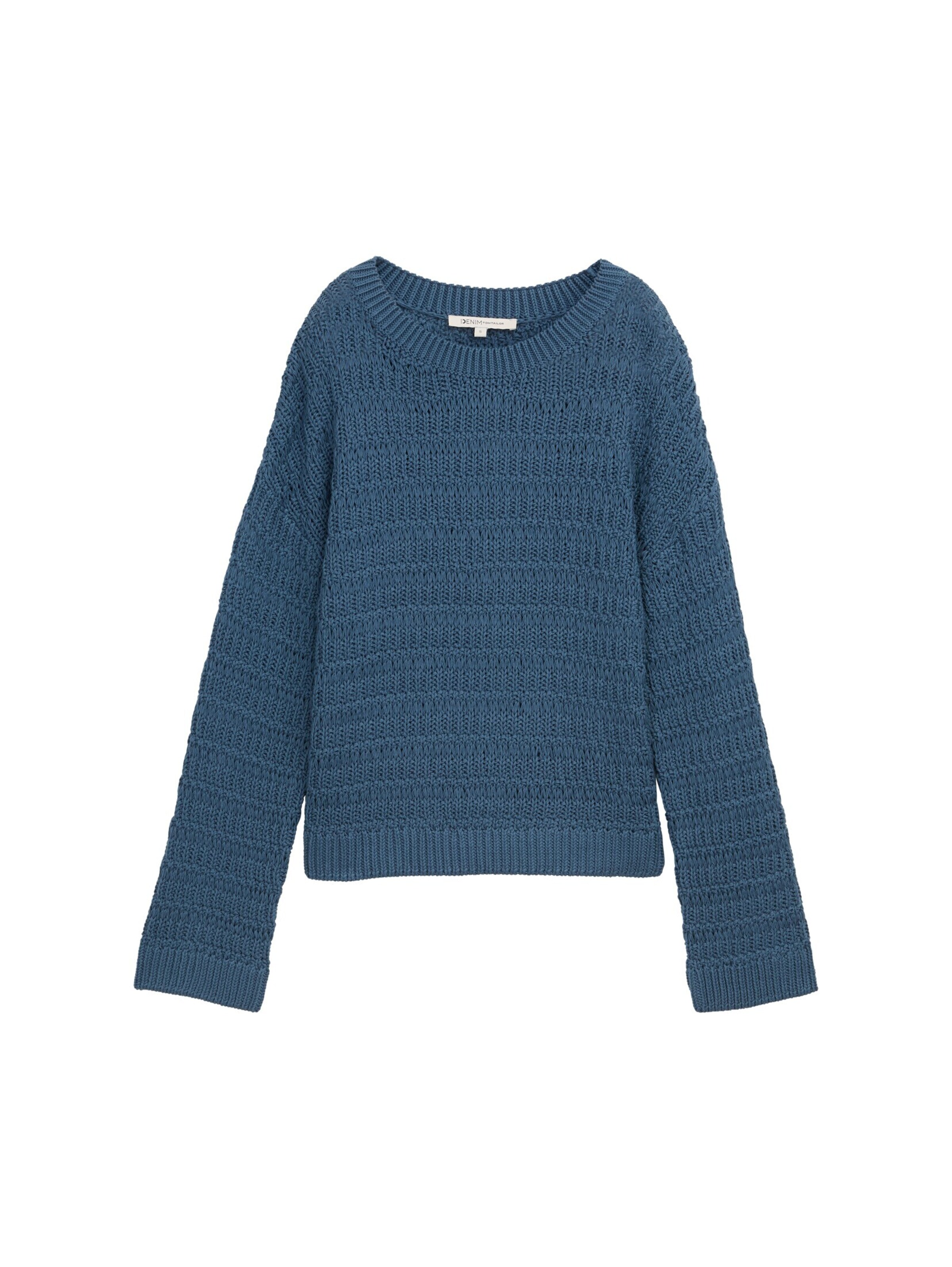TOM TAILOR DENIM Trui in Blauw: voorkant