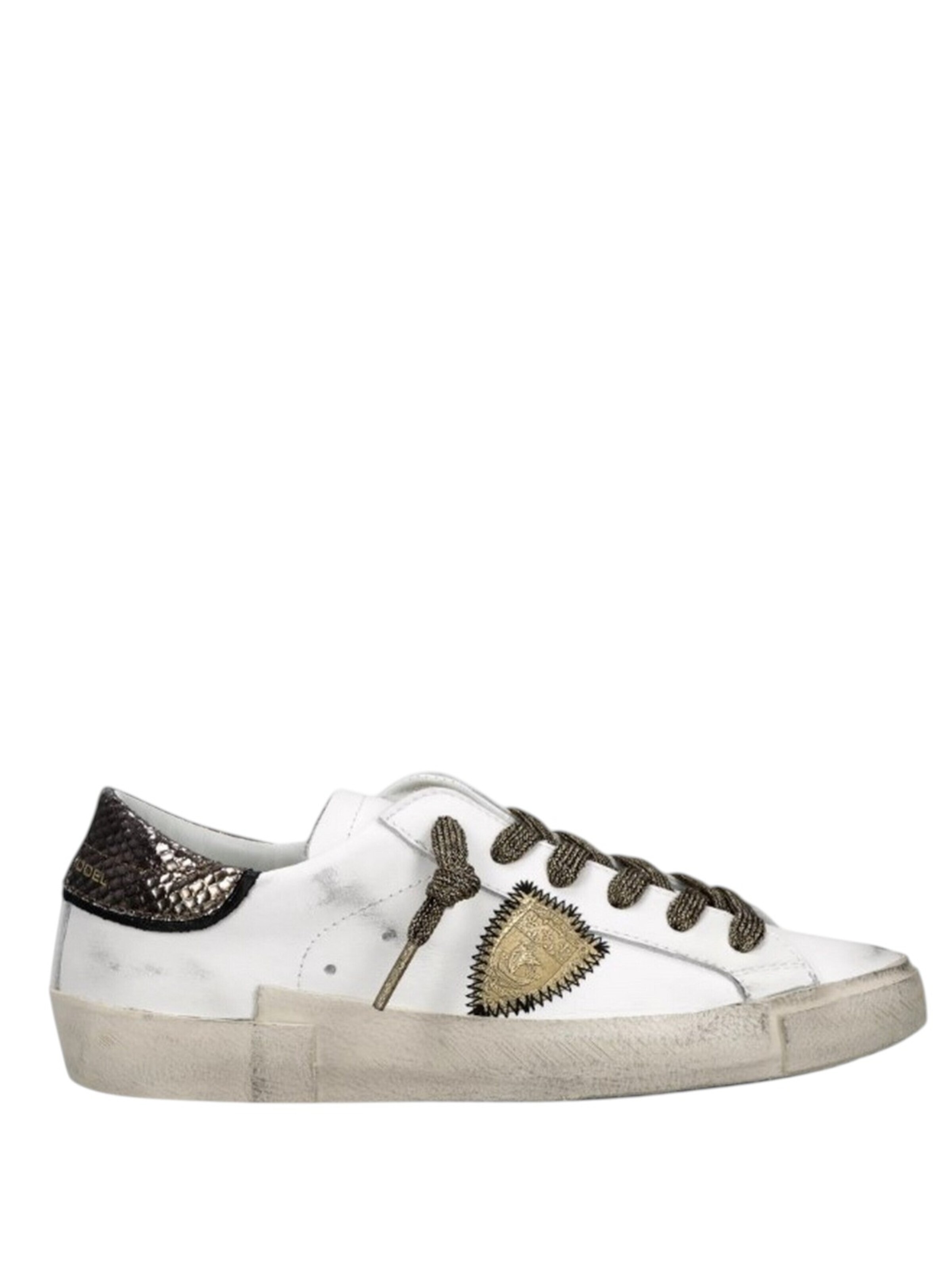 Sneaker bassa di Philippe Model in bianco: frontale