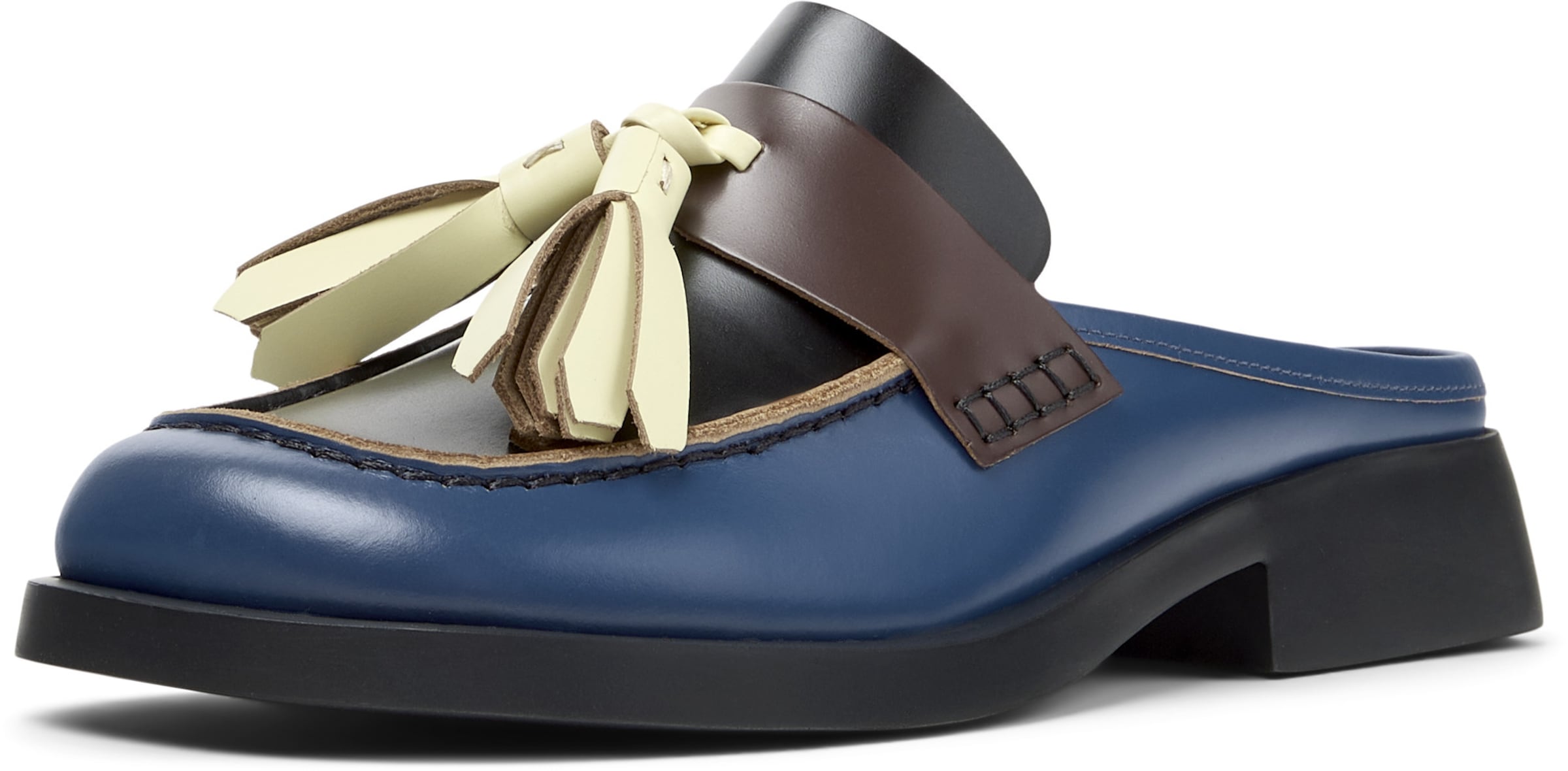 CAMPER Pantolette 'Twins' in Blau: Vorderseite