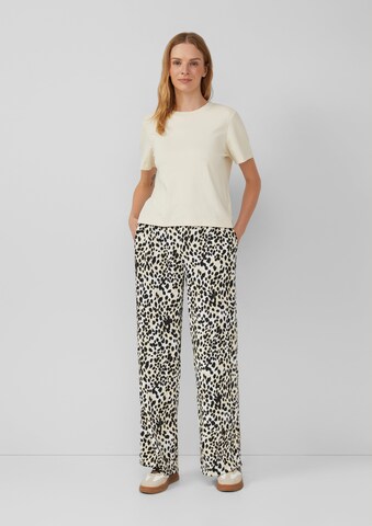 s.Oliver Wide Leg Hose in Beige: Vorderseite