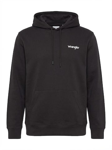 Sweat-shirt 'LOGO HOODIE' WRANGLER en noir : devant
