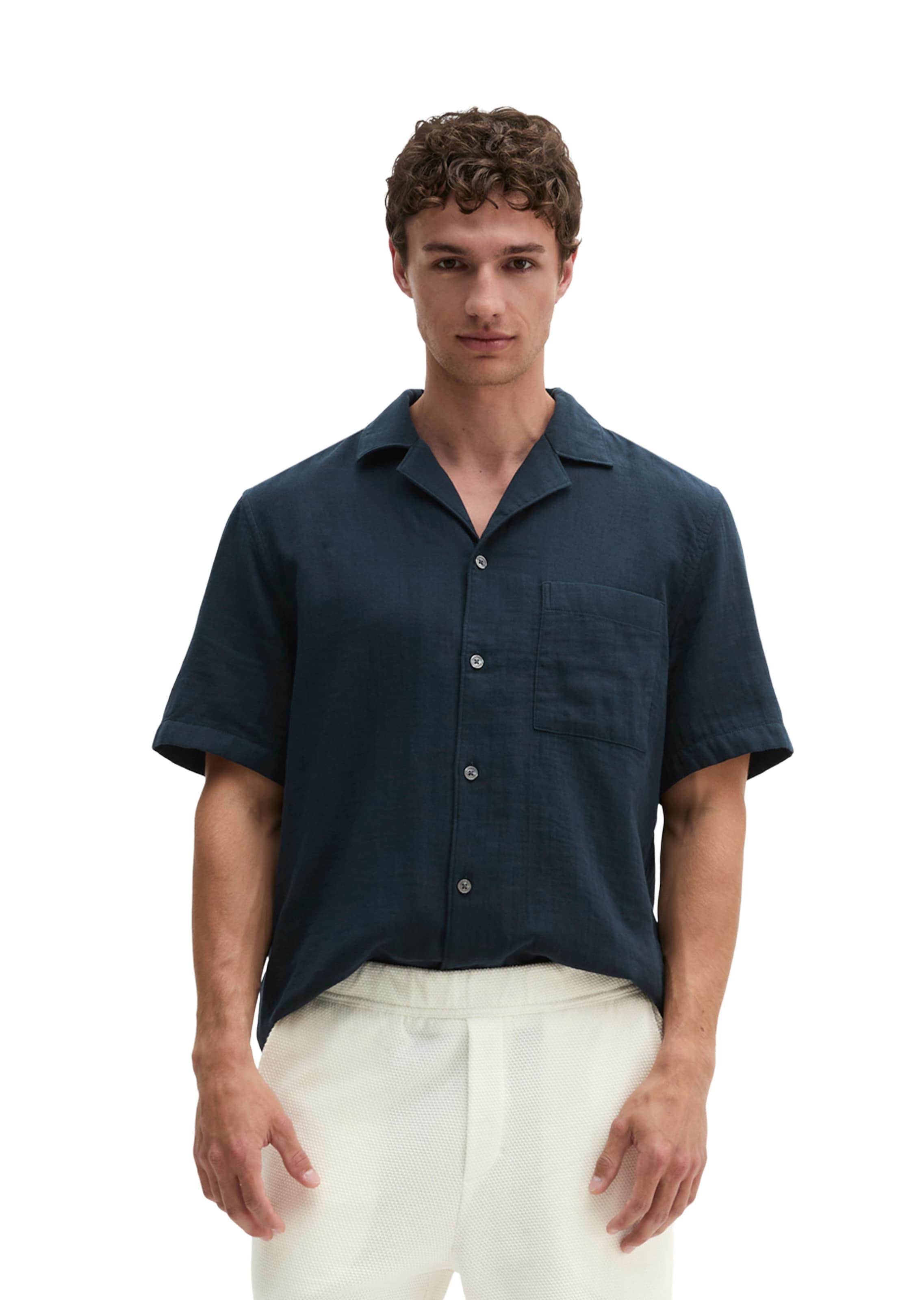 Marc O'Polo Comfort fit Overhemd in Blauw: voorkant