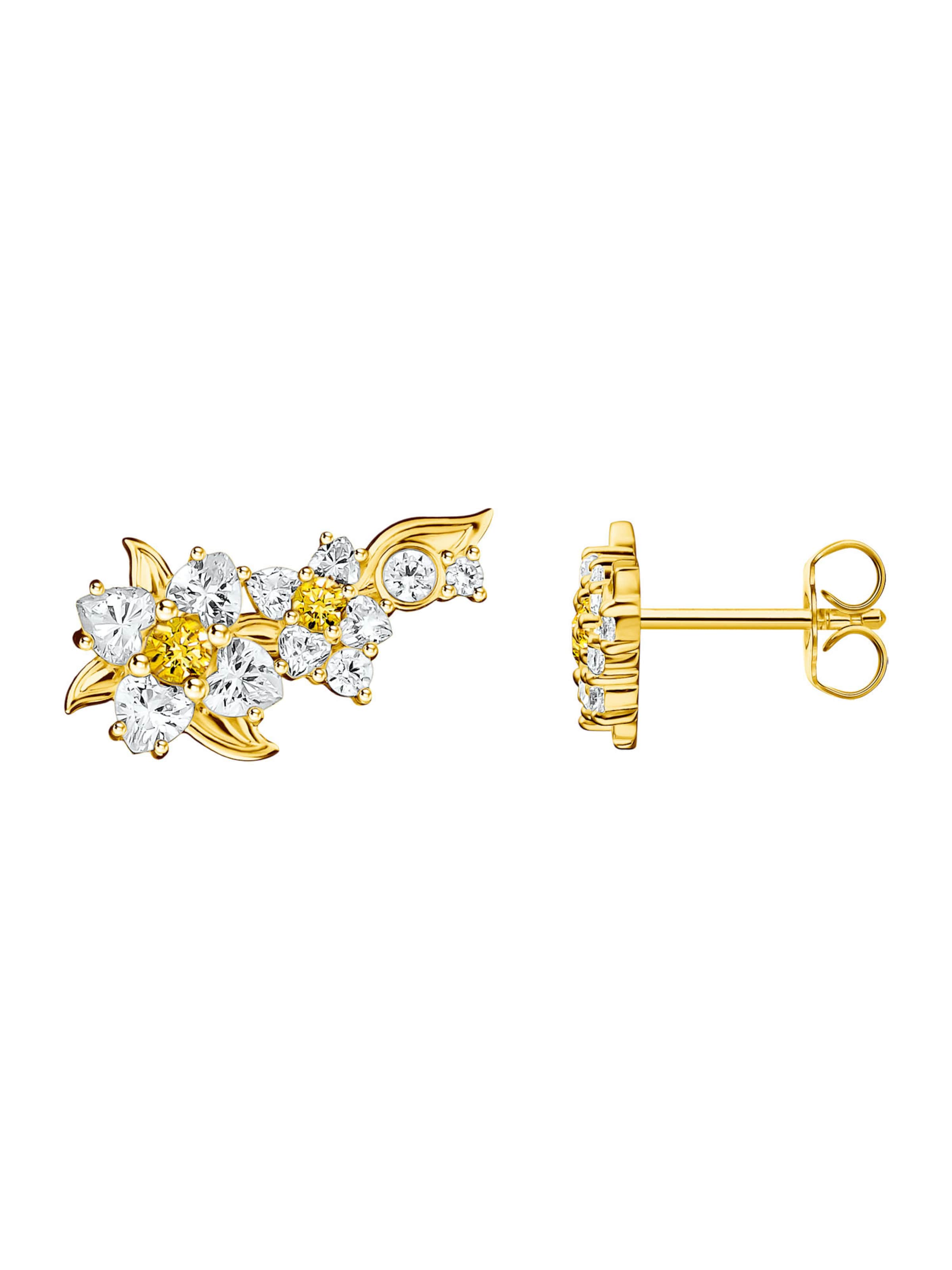 Thomas Sabo Ohrringe 'Lovely Daisy' in Gold: Vorderseite