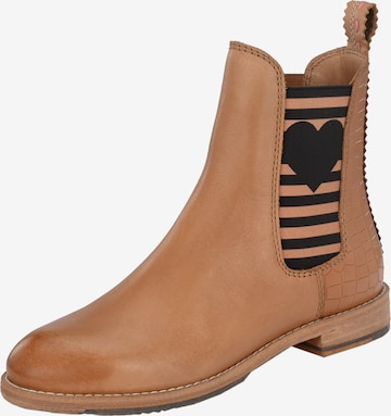 Crickit Chelsea boots in Bruin: voorkant