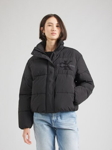 Calvin Klein Jeans Tussenjas in Zwart: voorkant