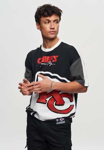 Recovered T-Shirt 'NFL Chiefs Kansas City Cut and Sew Oversized' in Schwarz