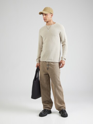 JACK & JONES Regular Fit Pullover 'JJEHill' in Beige