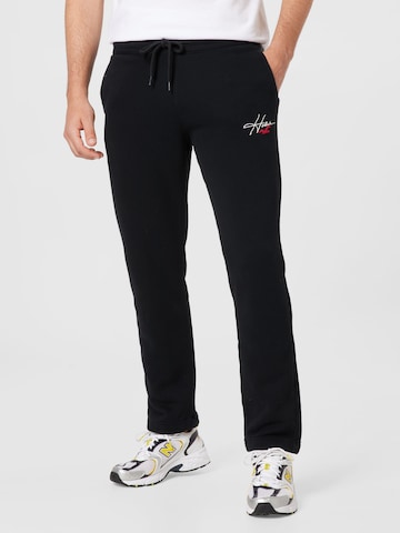 Regular Pantaloni de la HOLLISTER pe negru: față