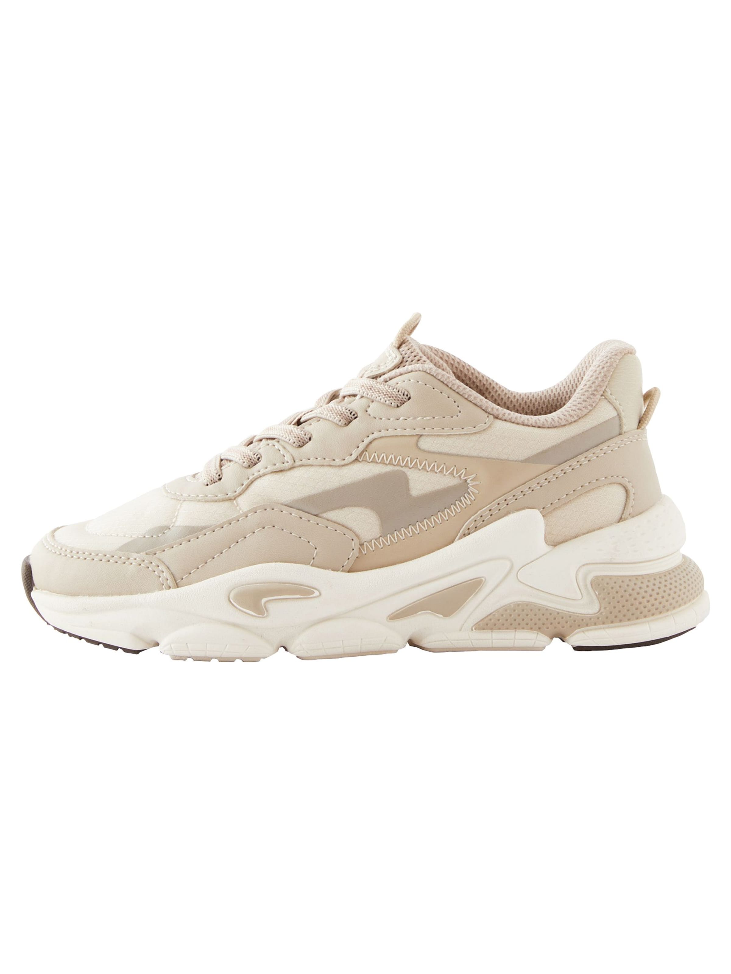 Next Trainers in Beige: front