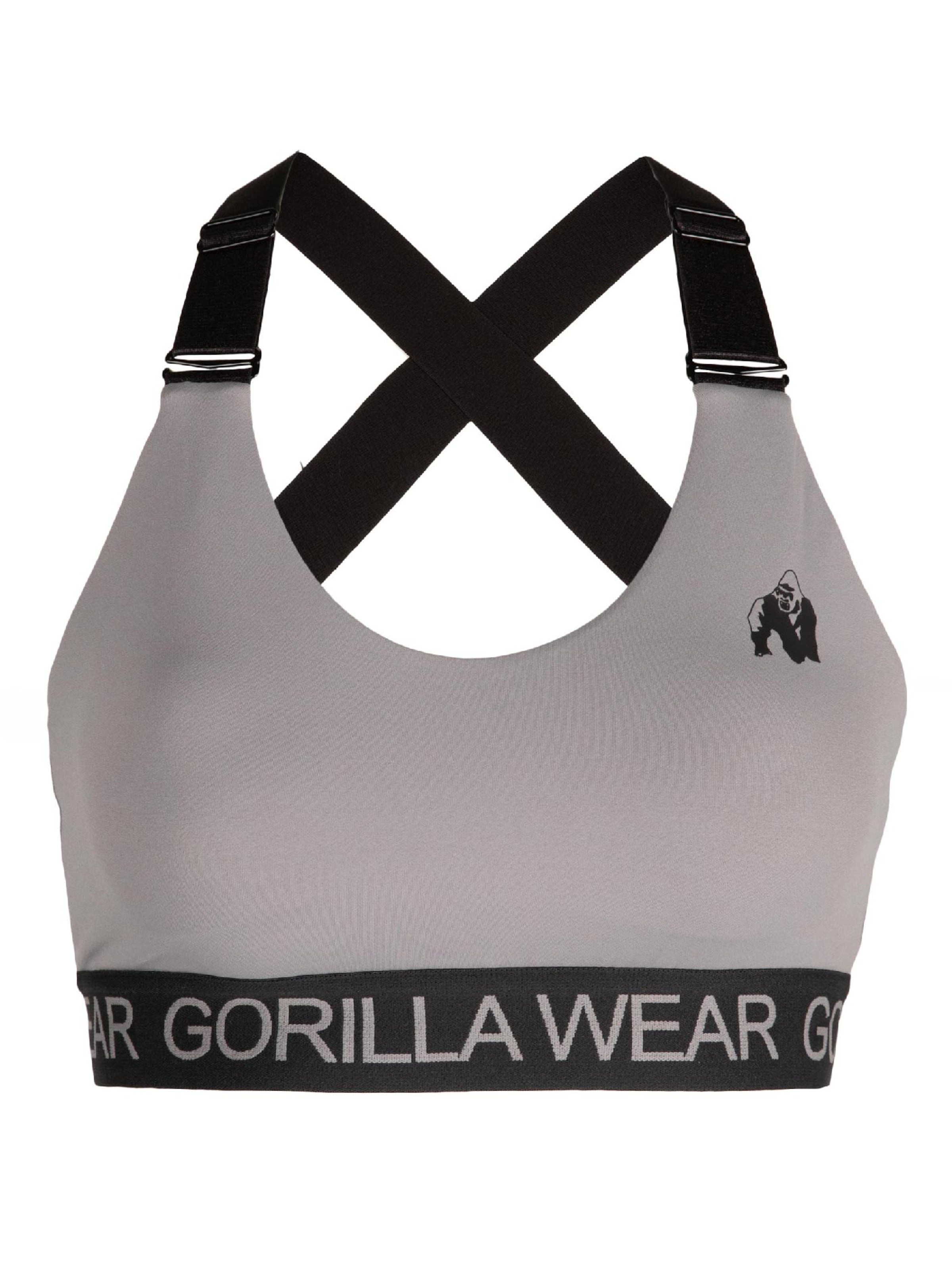 Gorilla Wear Sport bh 'Colby' in Grijs: voorkant