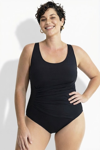 Ulla Popken Bralette Swimsuit in Black