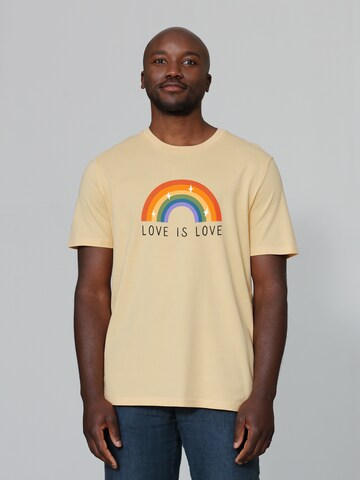 T-Shirt 'Love is Love' Watapparel en orange : devant