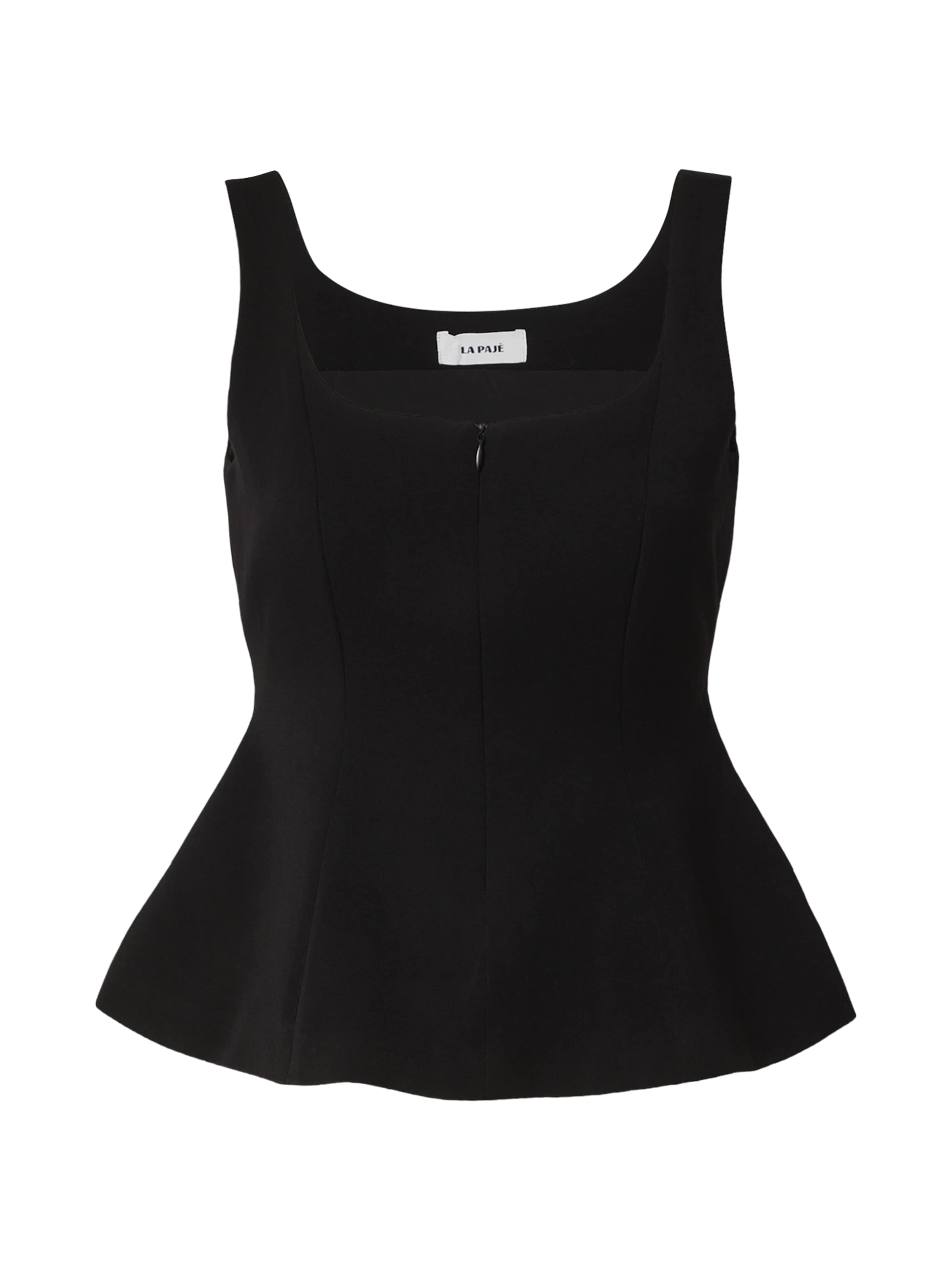 About You x Jessica Haller Top 'Peplum' in Schwarz: Vorderseite