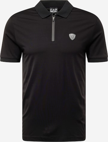 EA7 Emporio Armani Poloshirt in Schwarz: predná strana