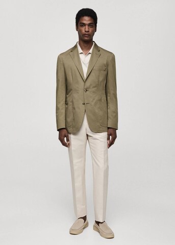 MANGO MAN Slim fit Suit Jacket 'Capri' in Green