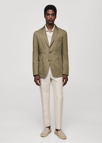 MANGO MAN Slim fit Suit Jacket 'Capri' in Green