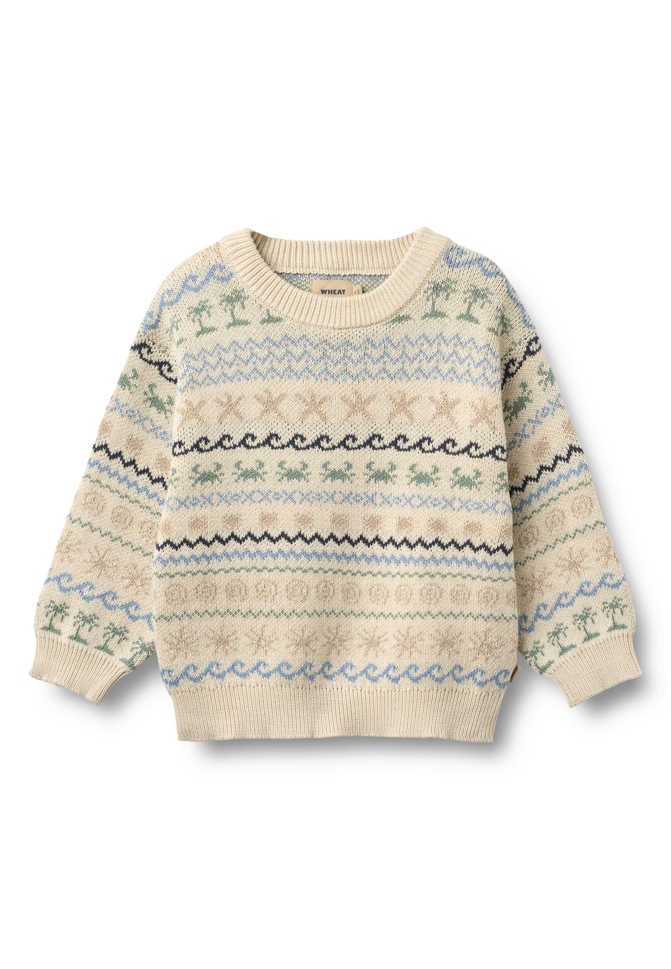 Pull-over 'August' WHEAT en beige : devant
