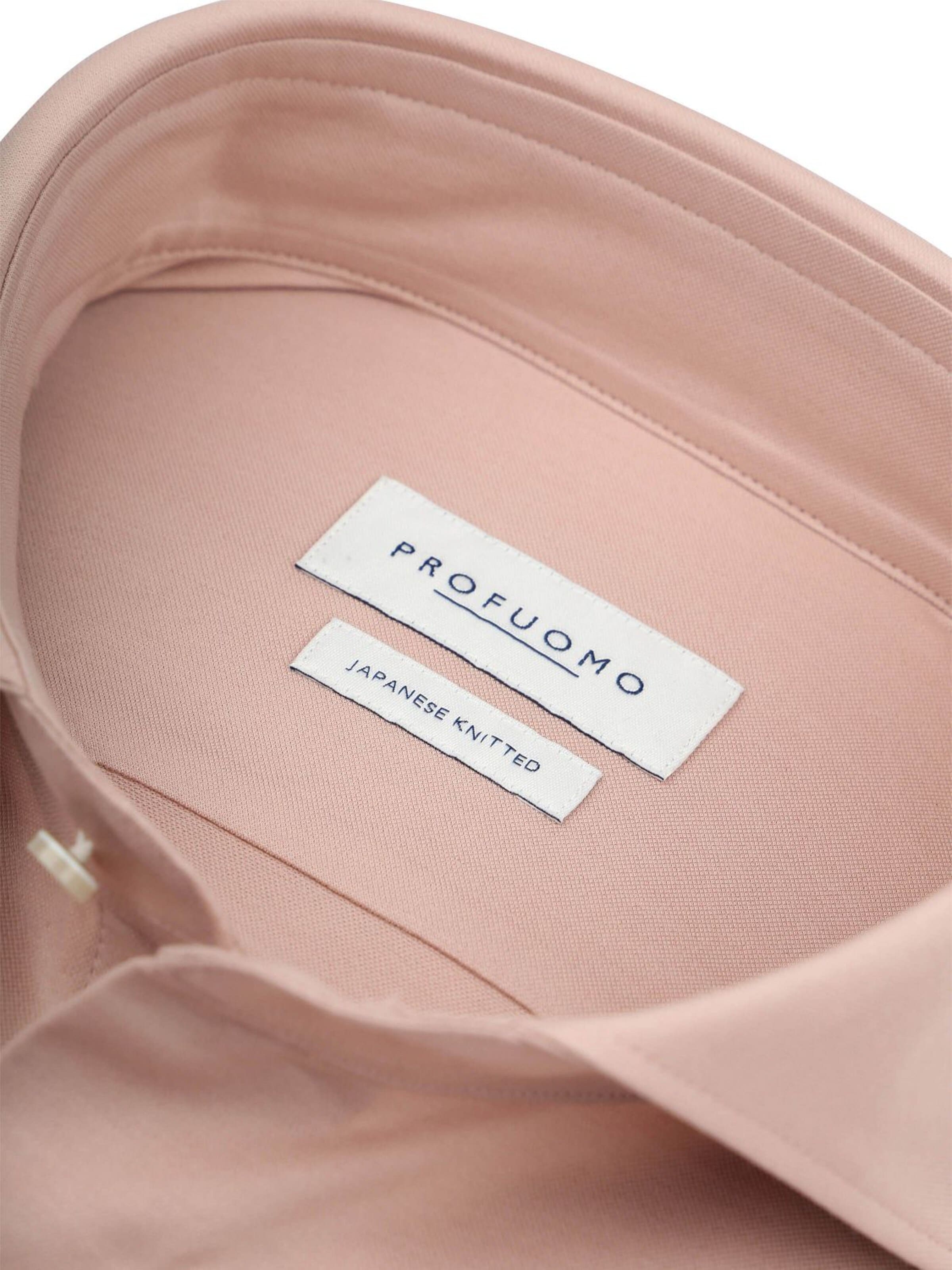 Profuomo Slim Fit Hemd 'Japanese Knitted'‌‌‌‌‌ in Pink