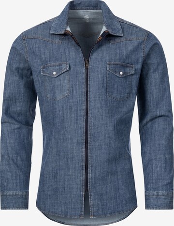 Rock Creek Button Up Shirt in Blue: front