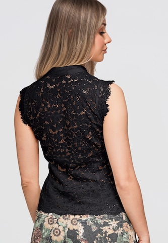 Ombre Blouse ' OW-TS-E0059' in Zwart