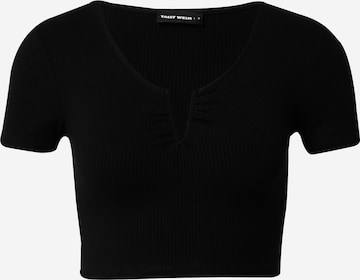 Tricou de la Tally Weijl pe negru: față