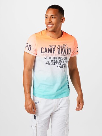 CAMP DAVID Majica 'Fly And Cruise' | modra barva: sprednja stran