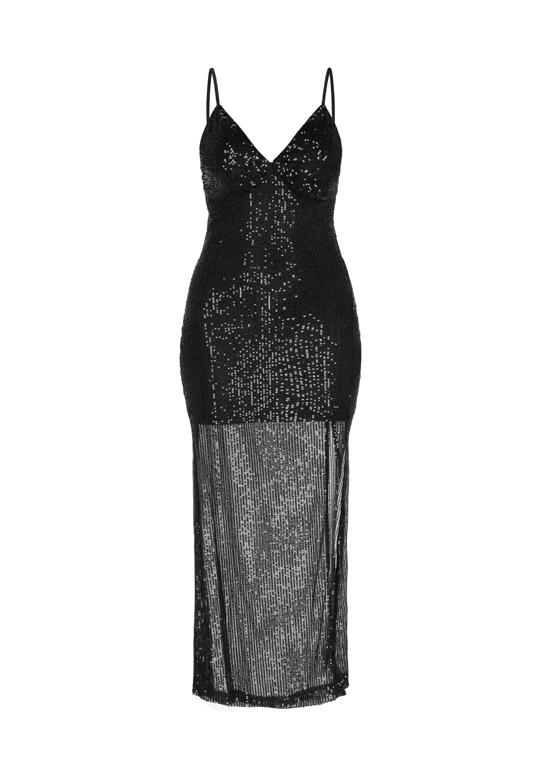 faina - Vestido de festa em preto: frente