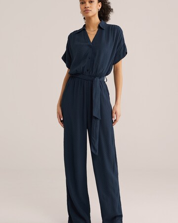WE Fashion Ολόσωμη φόρμα σε μπλε: μπροστά