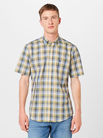 FYNCH-HATTON Regular fit Button Up Shirt in Blue: front