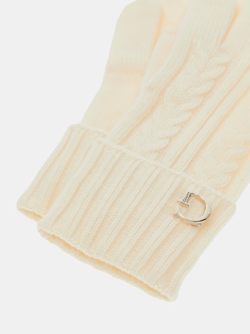GUESS - Guantes con dedos 'KNITTED GLOVES' en blanco
