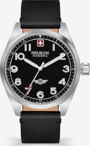 SWISS MILITARY HANOWA Analoog horloge 'FALCON' in Zwart: voorkant