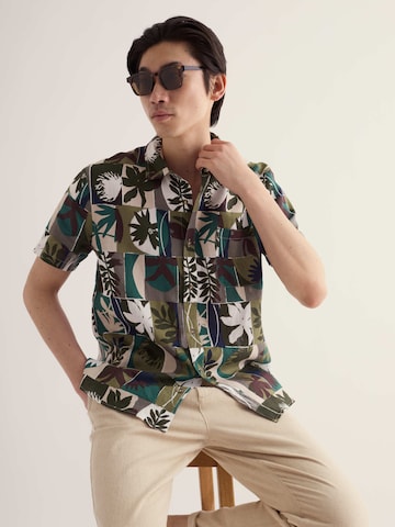 Comfort fit Camicia 'Blue Heron' di Seasalt Cornwall in verde: frontale