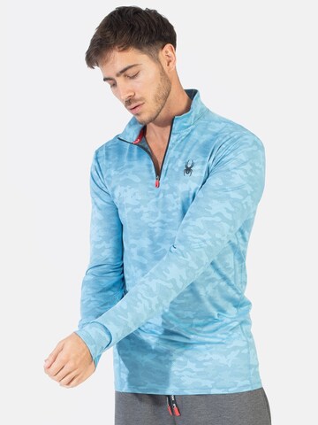 Spyder Sportsweatshirt in Blauw: voorkant