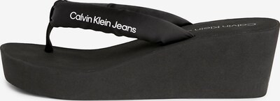 Calvin Klein Jeans Sandalias de dedo en negro / blanco, Vista del producto