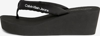 Flip-flops Calvin Klein Jeans pe negru / alb, Vizualizare produs