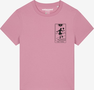 Maglietta 'Tarot The Fool' di Watapparel in rosa: frontale