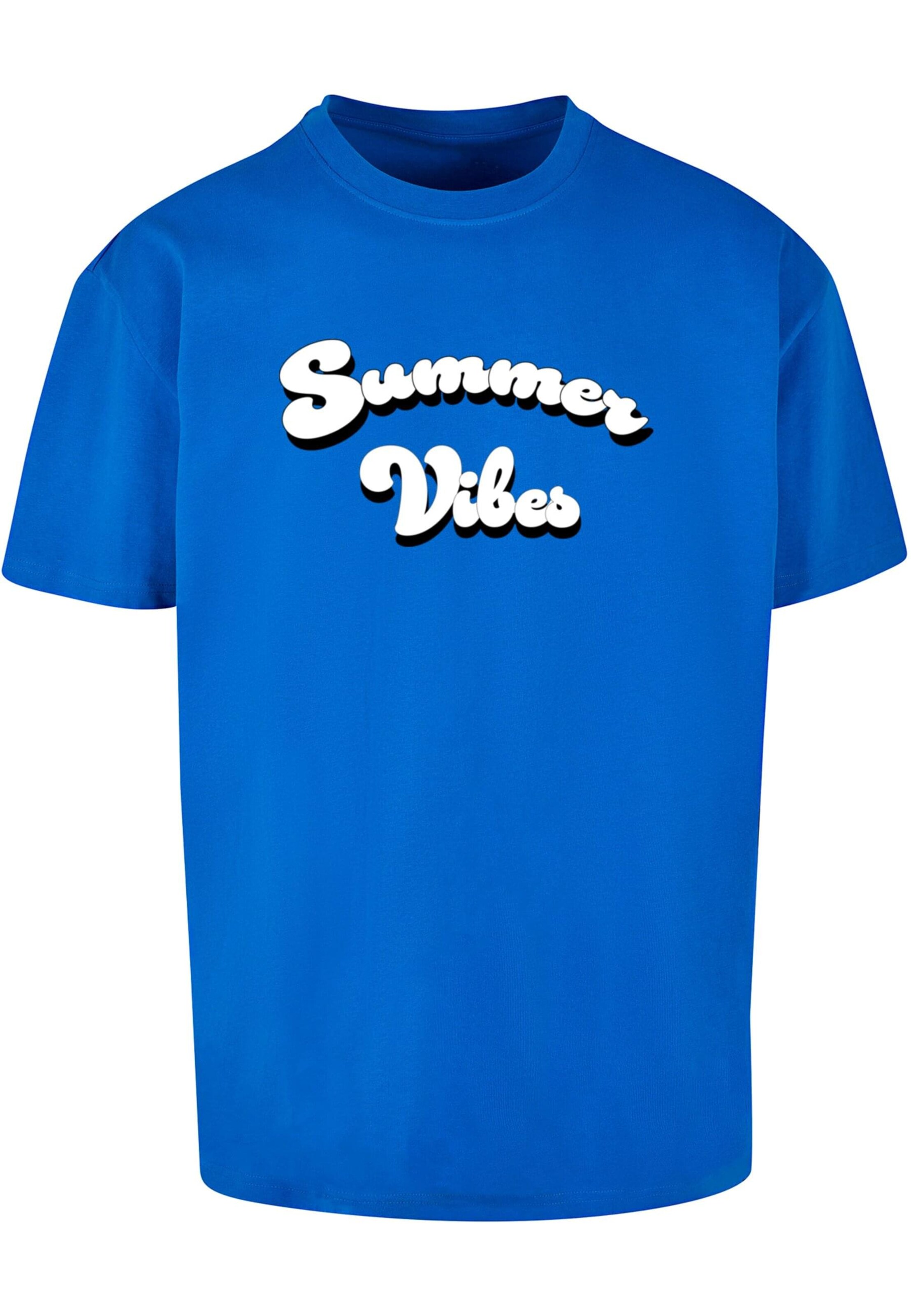 Merchcode Shirt 'Summer Vibes' in Blue: front