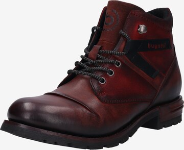 bugatti Lace-Up Boots in Red: front