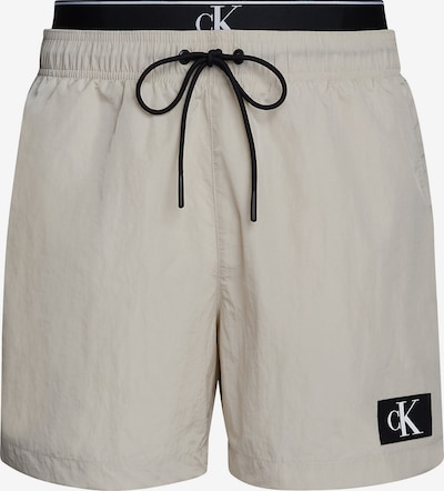 Calvin Klein Swimwear Kratke kopalne hlače | svetlo siva / črna / bela barva, Prikaz izdelka