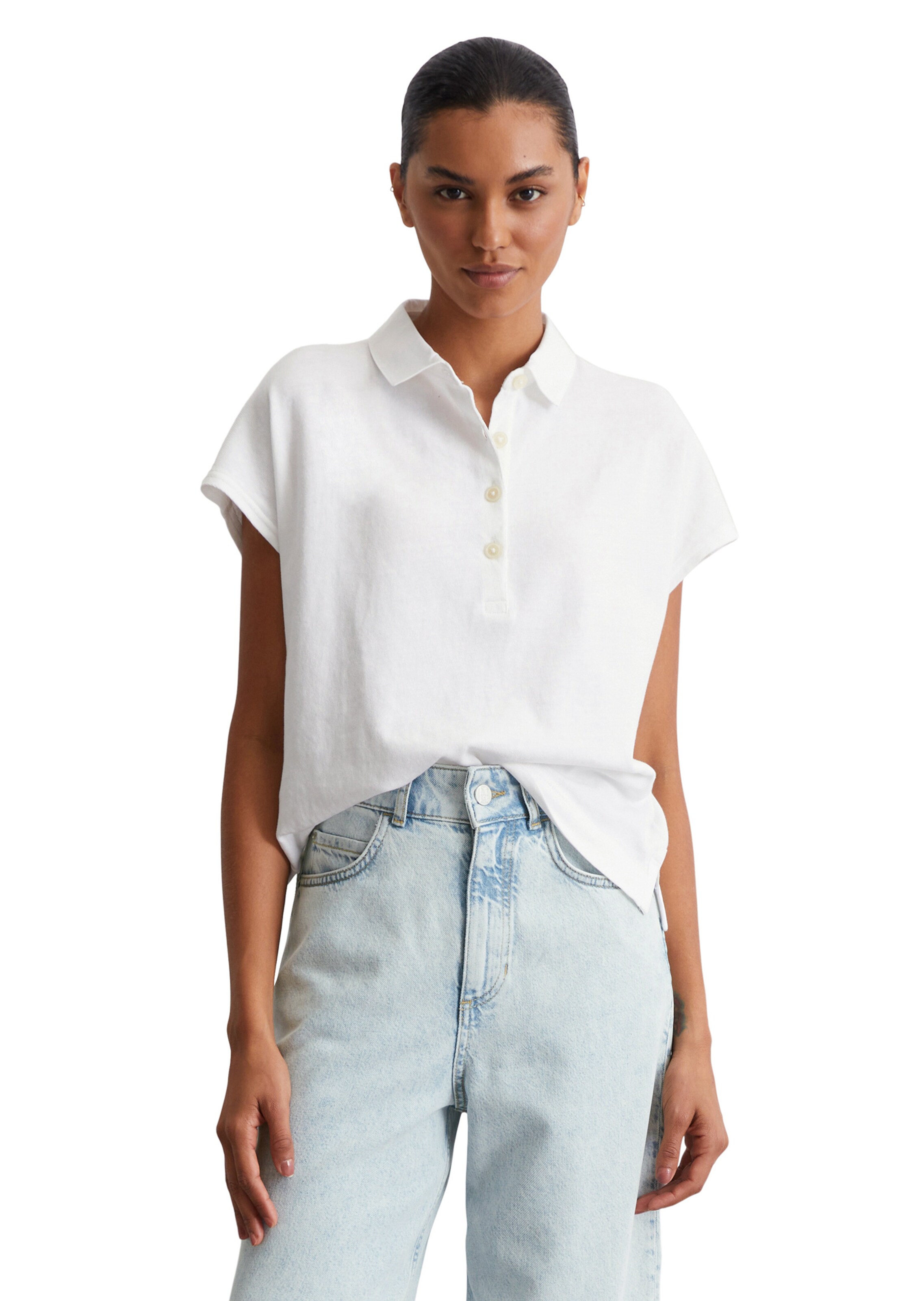 Marc O'Polo Poloshirt in Weiß: Vorderseite