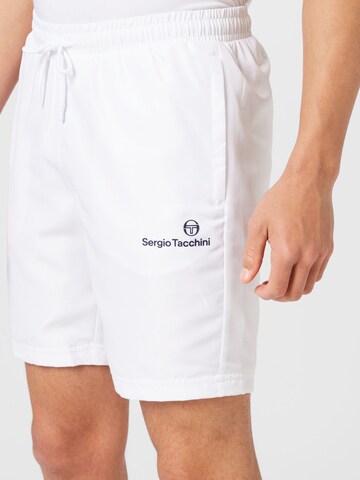 Regular Pantaloni sport 'PLUG' de la Sergio Tacchini pe alb