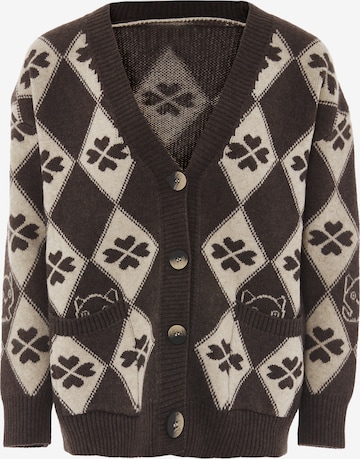 IMMY Knit Cardigan in Brown: front