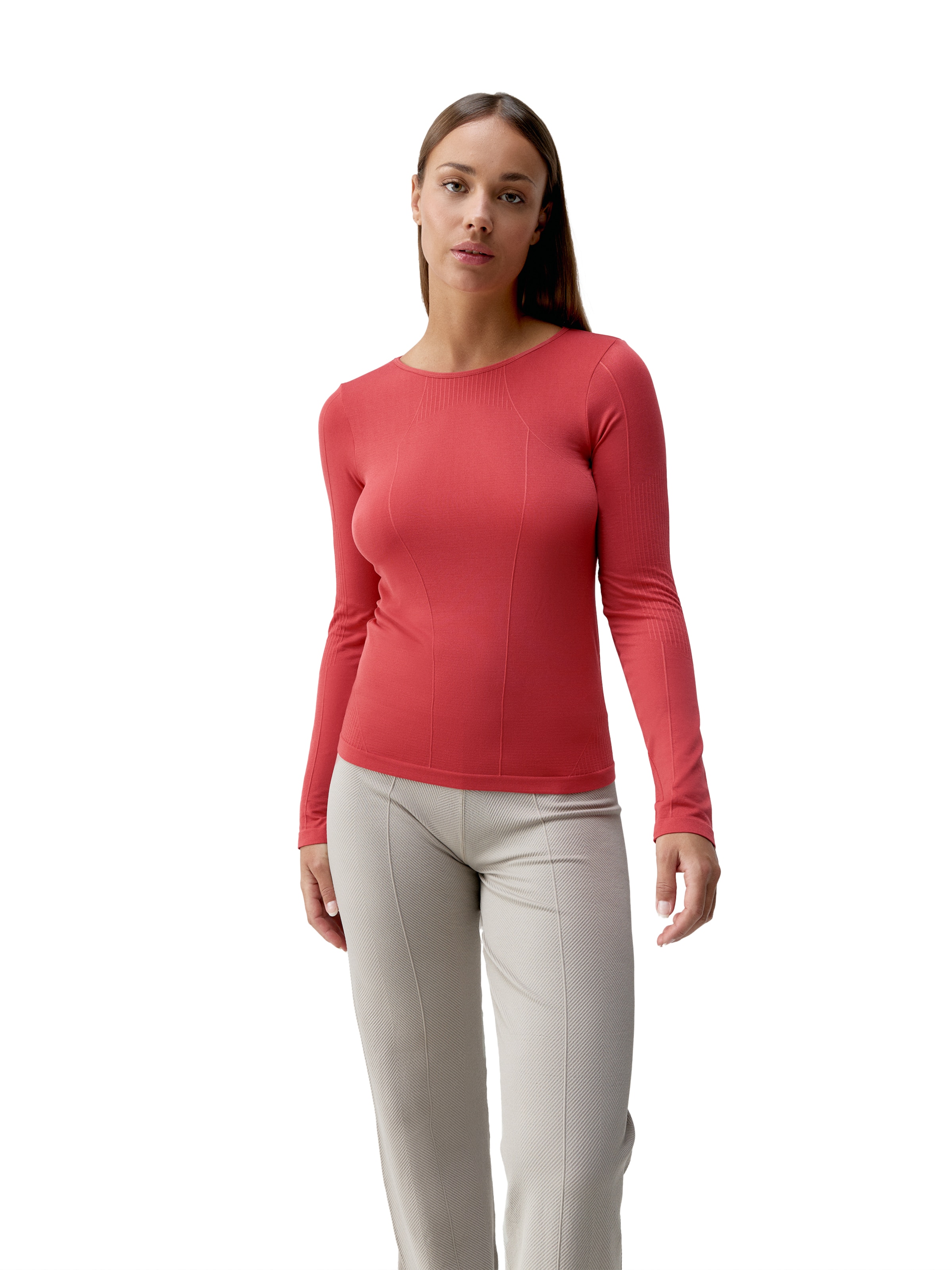 Born Performance Shirt 'Balasana' in Red: front